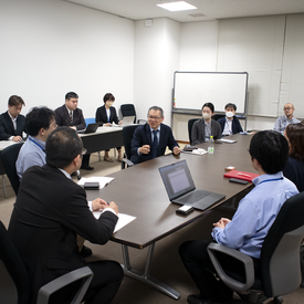 講師を囲んだ意見交換会の様子を写した画像